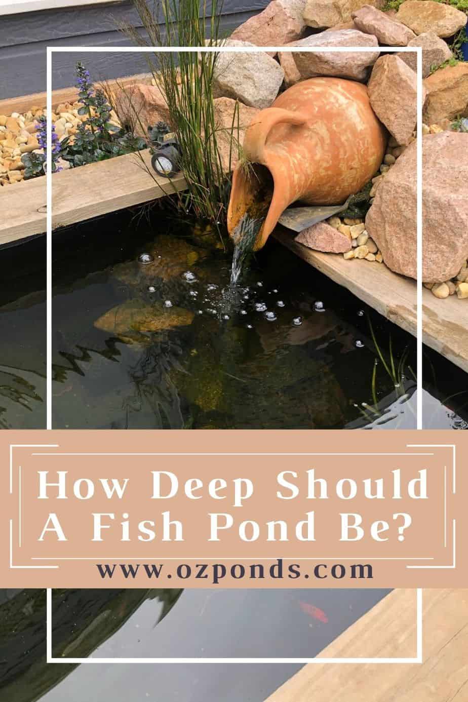 How deep should a fish pond be