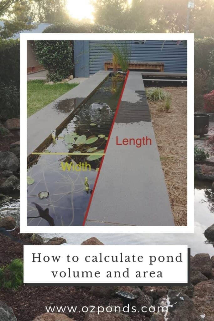 how to calculate pond area and volume