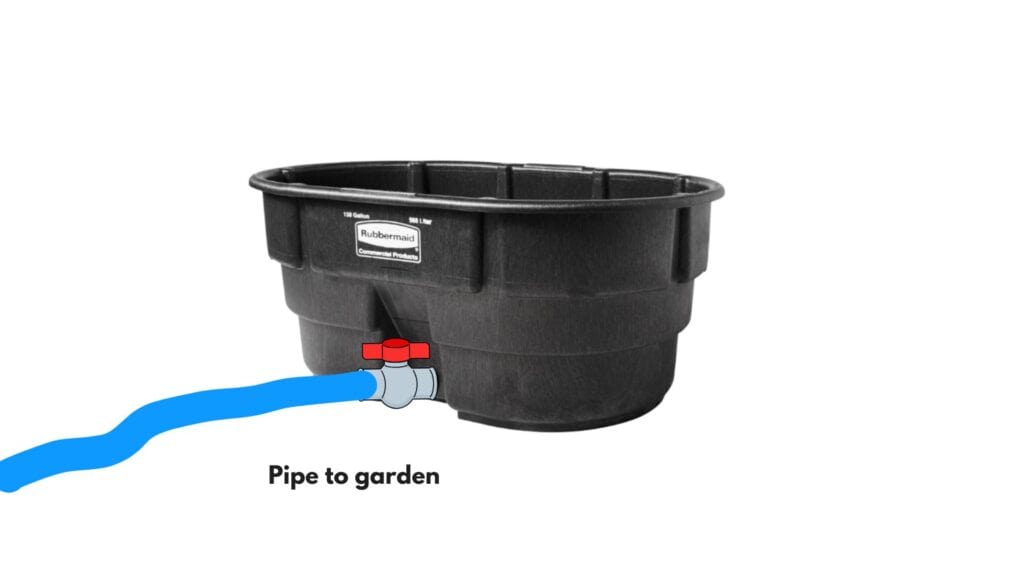 Stock trough with bottom drain