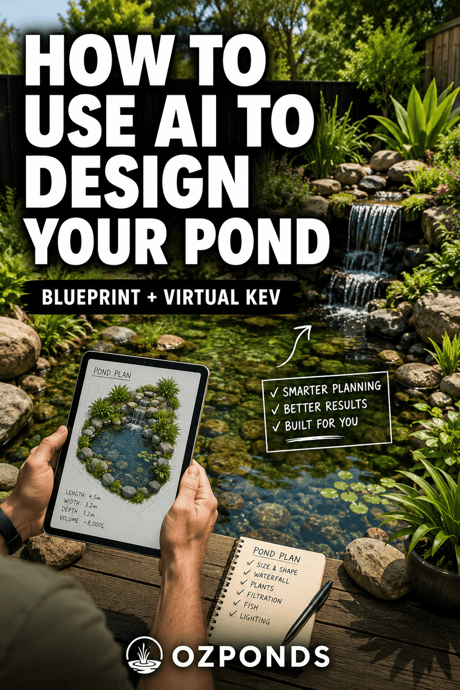 Using AI to design and build a pond