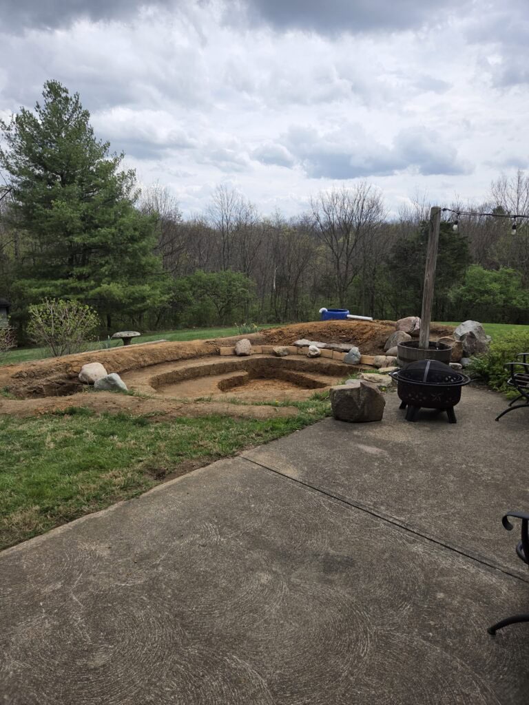 Matts DIY pond Southern Indiana