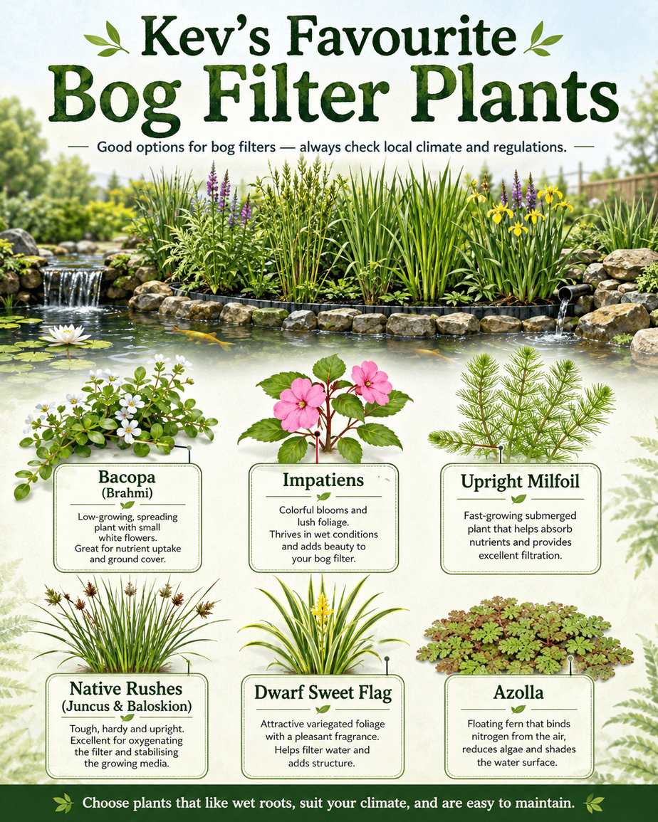 Kev Ozponds Favorite Bog filter Plants